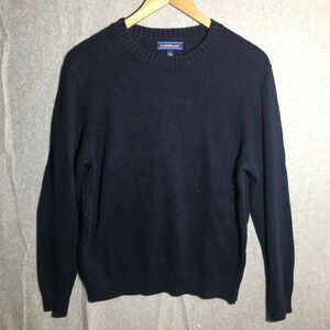Mens Croft & Barrow Sweater Crew Neck Navy Blue Posh Fraternity Casual Cotton